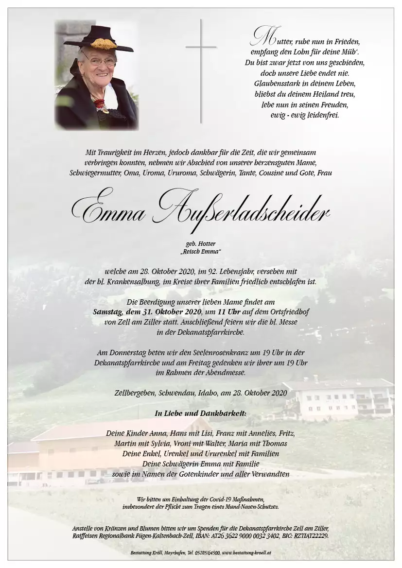 Parte von Emma Außerladscheider