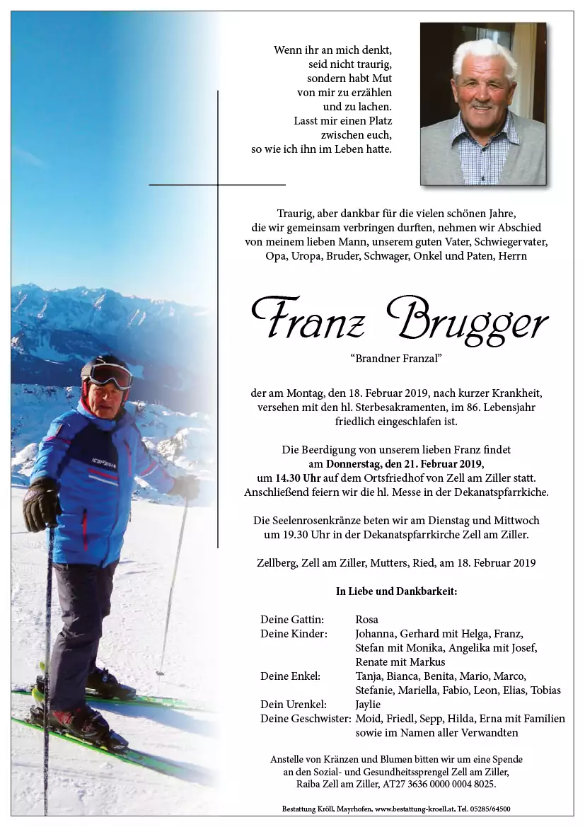 Parte von Franz Brugger