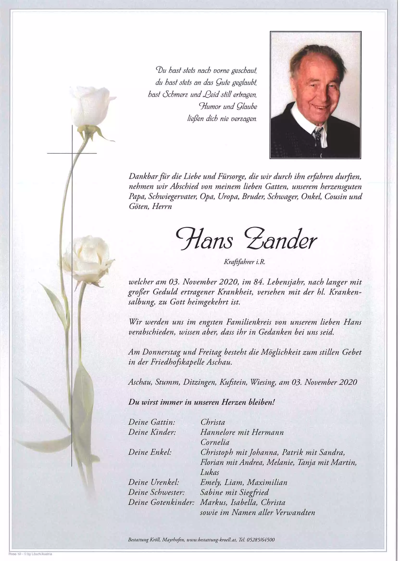 Parte von Hans Zander