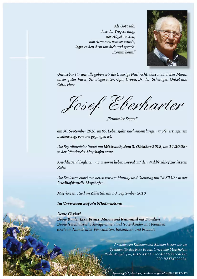 Parte von Josef Eberharter
