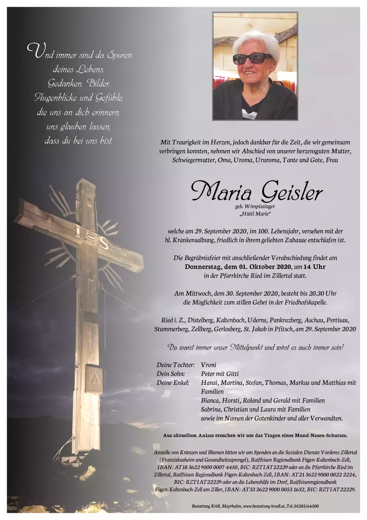 Parte von Maria Geisler