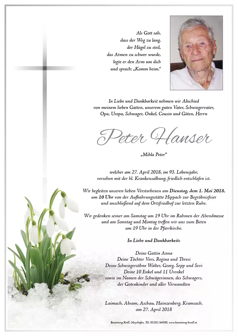 Parte von Peter Hanser
