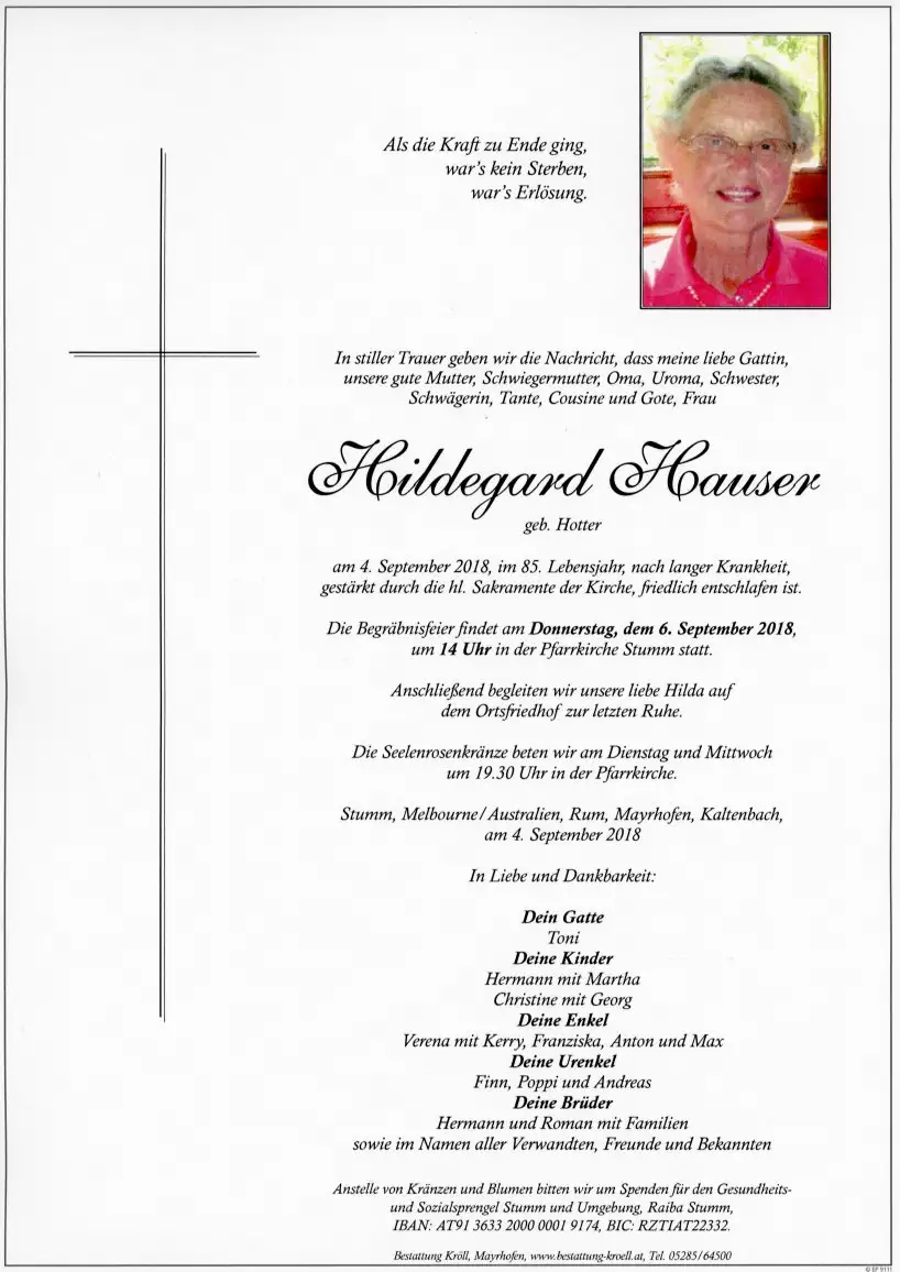 Parte von Hildegard Hauser