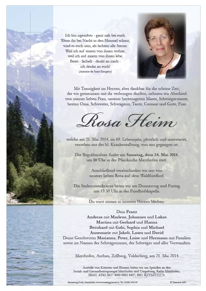 Parte von Rosa Heim