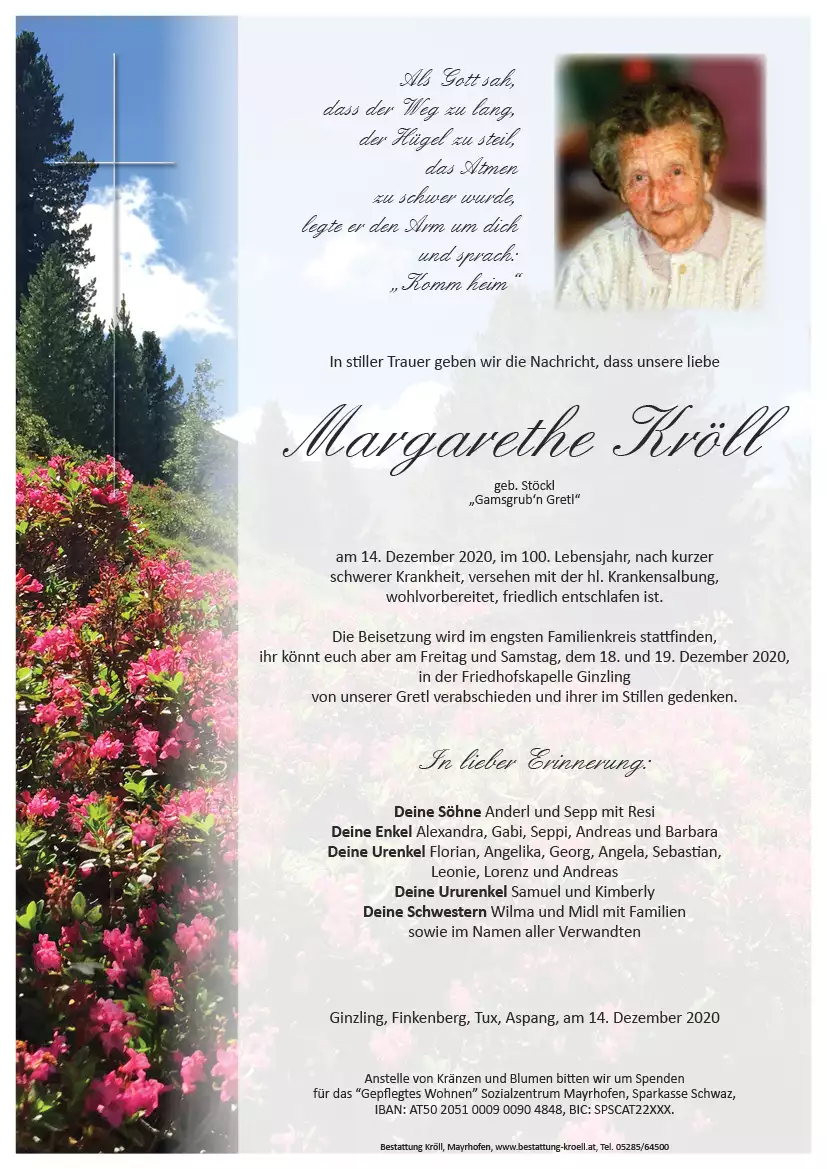 Parte von Margarethe Kröll