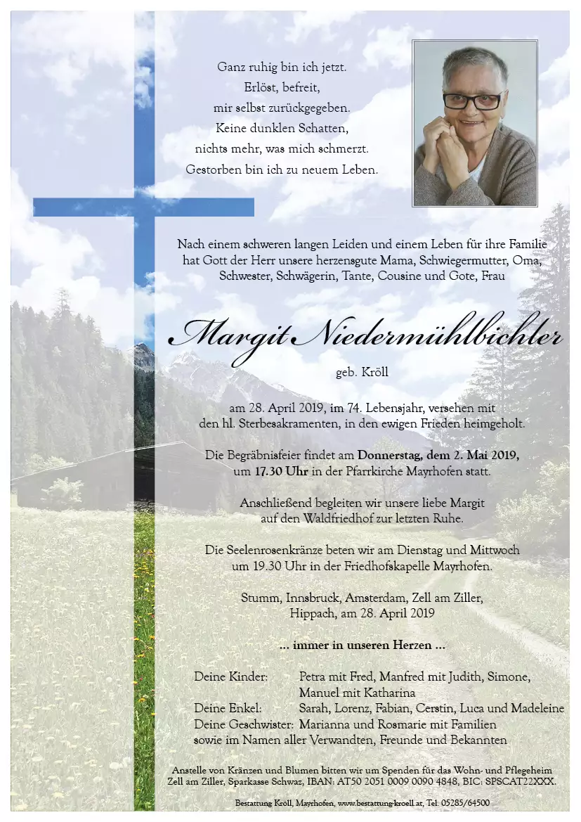 Parte von Margit Niedermühlbichler