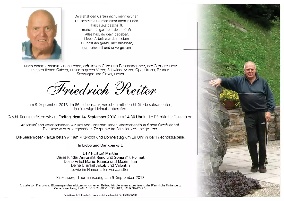Parte von Friedrich Reiter