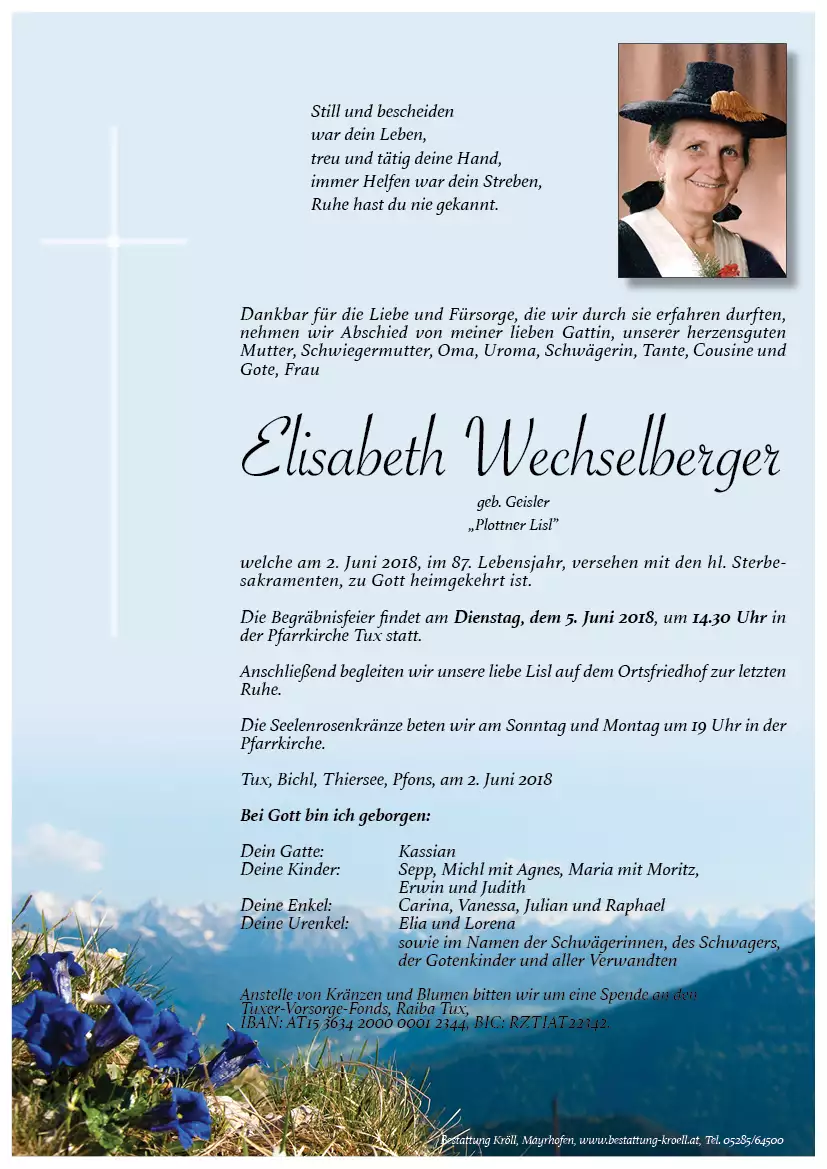 Parte von Elisabeth Wechselberger