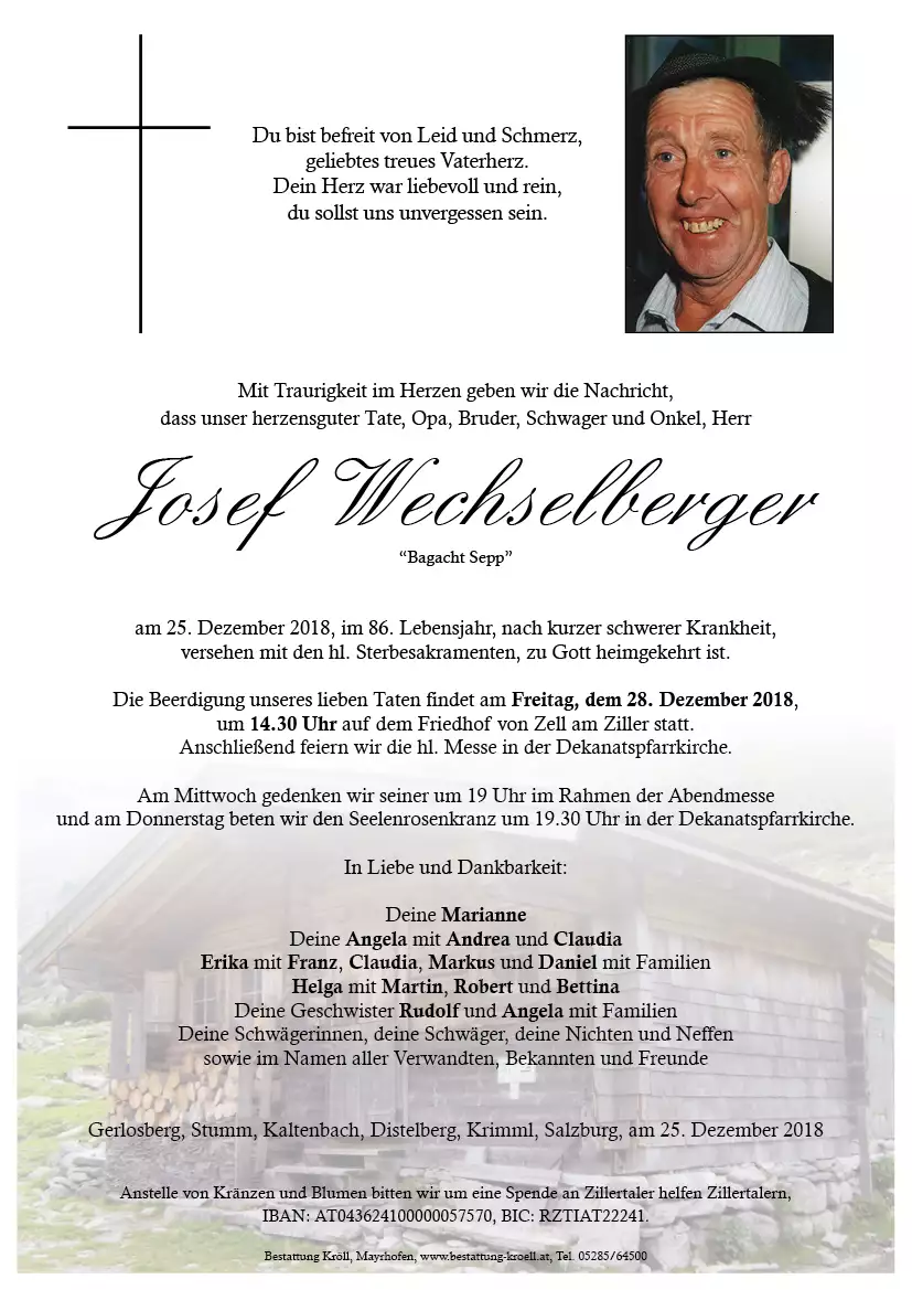 Parte von Josef Wechselberger