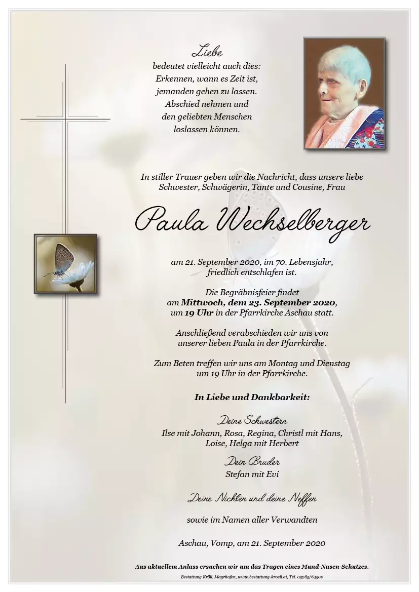 Parte von Paula Wechselberger