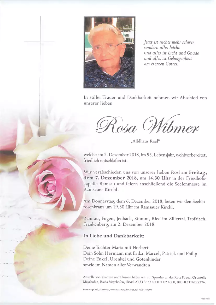 Parte von Rosa Wibmer