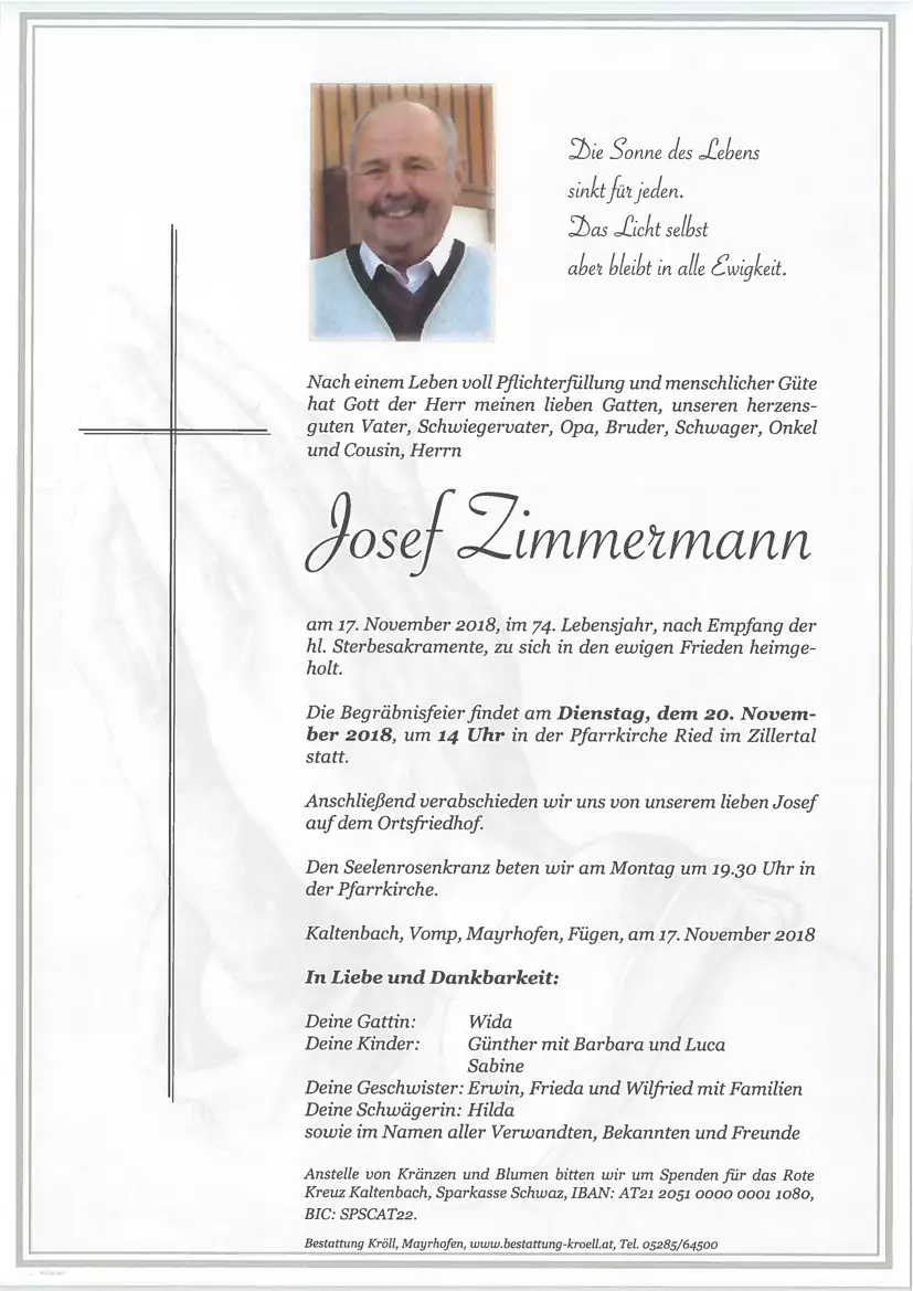 Parte von Josef Zimmermann